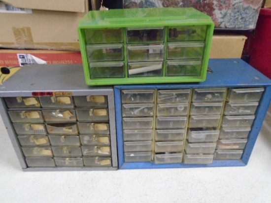 3pc Group of Harware Organizers w/ hardware