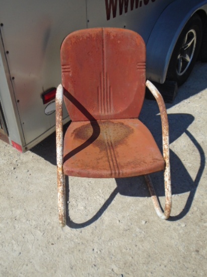 Vintage Steel Outdoor Lawn Chair