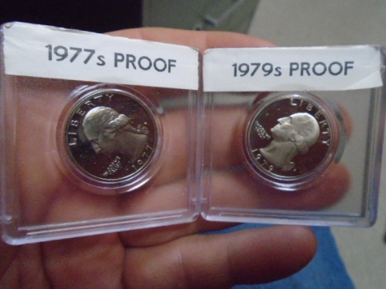 1977 S Mint & 1979 S Mint Proof Washington Quarters