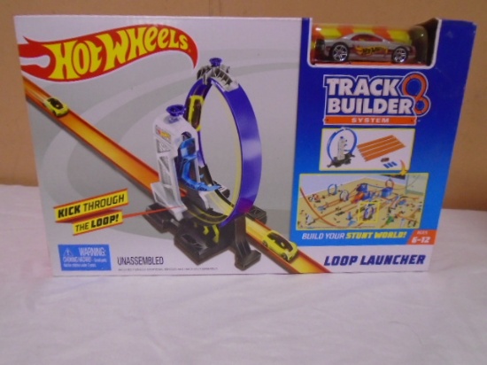 Hot Wheels Loop Launcher Track Builder System w/ Car