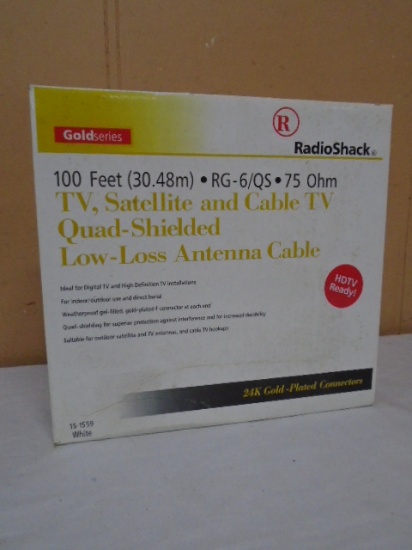 100ft Roll of RG-6 Coax Cable w/ Connectors