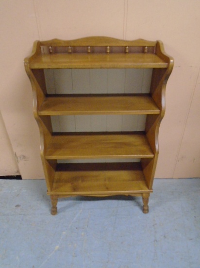 Small Solid Maple 4 Shelf Bookcase
