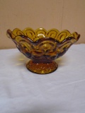 Vintage LE Smith Amber Moon & Stars Candy Bowl