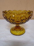 Vintage USA Amber Moon & Stars Compote