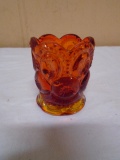 Vintage LE Smith Amberina Moon & Stars Toothpick Holdder
