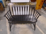 Beautiful Solid Wood Windsor Nichols & Stone Co Painted Bench