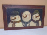 Wooden Snowman Wall Art