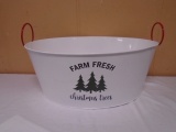 Farm Fresh Christmas Trees Metal Tub