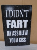 Metal Fart Sign