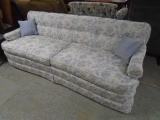 Floral Print Sofa w/ Accent Pillows