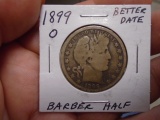 1899 O Mint Silver Barber Half Dollar