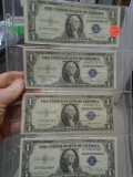 Group of (4) 1935 One Dollar Silver Certificates