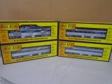 4pc Group of Rail King O Gauge Streamlined Passenger Cars
