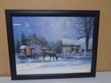 Beautiful Framed John Rossini Farm Print