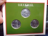 1943 P-D-S Mint Steel War Cents Set
