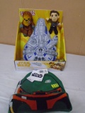 Star Wars 3pc Millennium Falcon Set & Roll Down Beanie