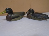 2 Wooden Hand Painted Ducks