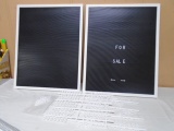 2 Letter Message Boards w/ Letters & Numbers