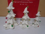 3pc Set of Madison & Max Porcelain Trees