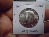 1969 40% Silver Kennedy Half Dollar