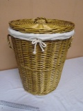 Wicker Hamper w/ Removable Cloth Liner