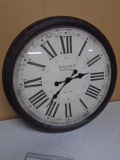 Large Round Baldauf Clock Company Wall Clock