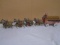 Hawthorne Village Budweiser Clydesdales Woodcut Wagon Train Sculpture