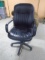 Black Leather Rolling Office Chair