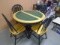 Tile Top Pedistal Dining Table w/ Butterfly Center Leaf & 4 Chairs