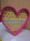 Wooden Heart Shaped Decorative Tray