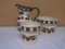 Pottery Pitcher & 2 Matching Kitchen Crocks