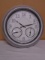 First Time & Co Round Wall Clock w/ Barometer & Thermometer