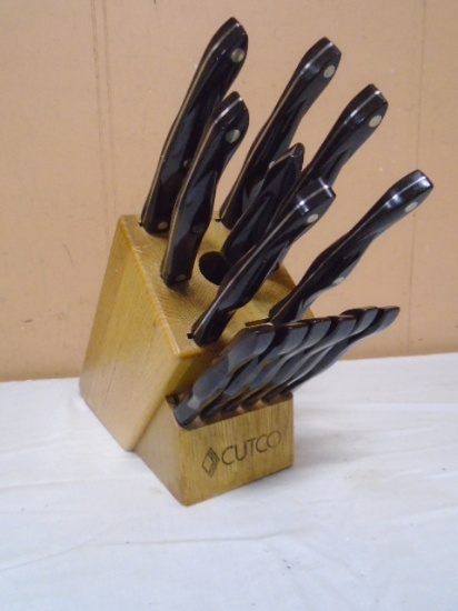 13pc Cutco Cutlery Set w/ Wooden Block