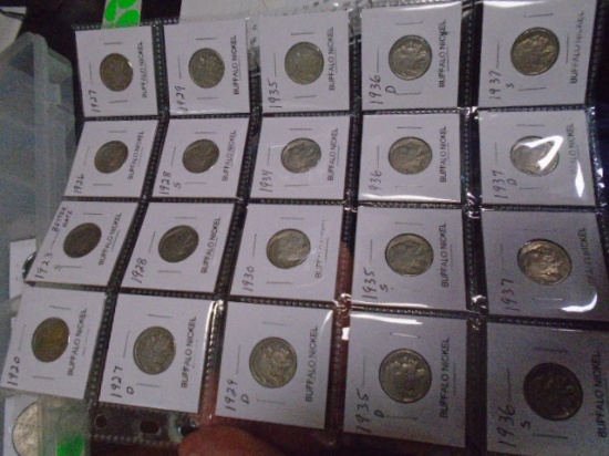 Group of 20 Assorted Date Buffalo Nickels