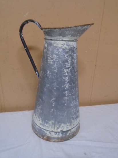Galvinized Metal Pitcher/Vase