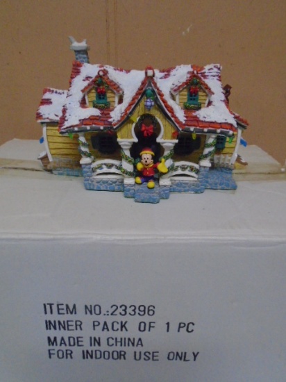 Disney Toontown Lighted Mickey's House Christmas Village House