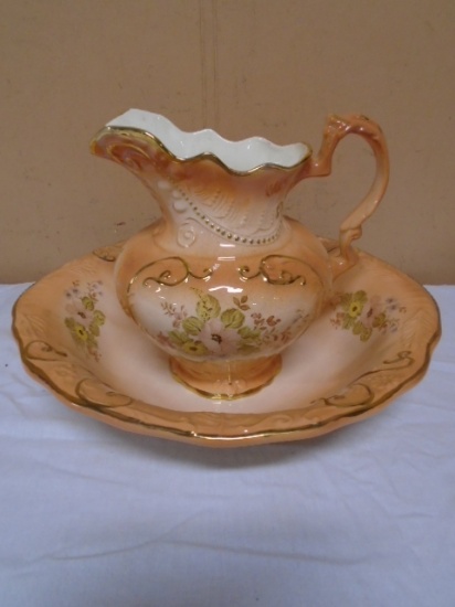 Beautiful Pitcher & Bowl Set