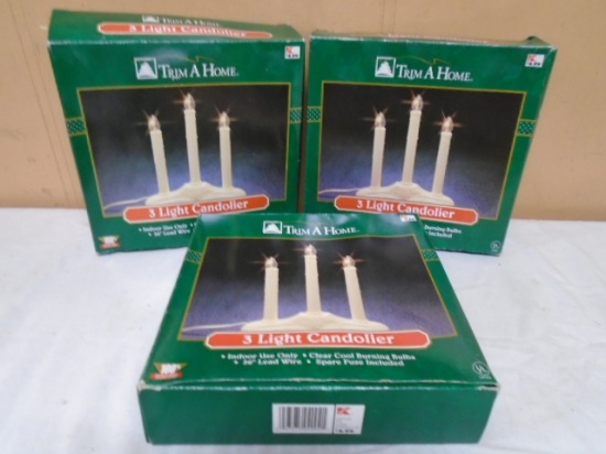 Group of 3 Trima Home 3 Light Candoliers