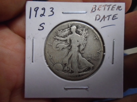 1923 S Mint Silver Walking Liberty Half Dollar