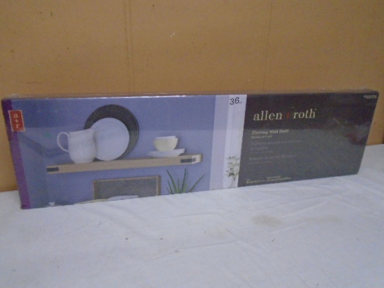 Allen & Roth Barnwood Finish 36in Floating Wall Shelf