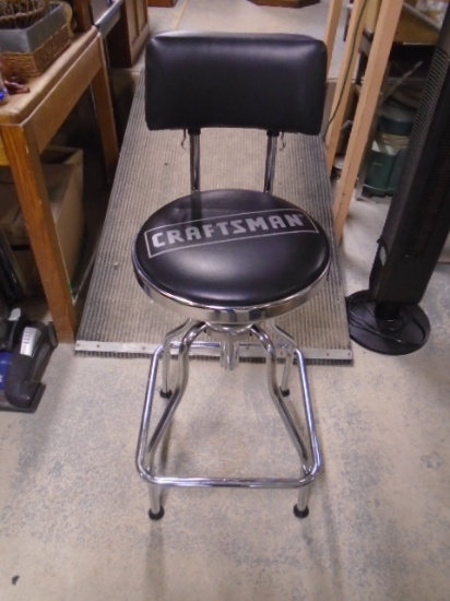Craftsman Chrome Leg Adjustable Height Shop Stool
