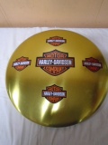 Round Harley Davidson Metal Button Sign