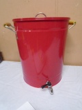 Red Metal Drink Dispenser w/ Lid