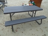 Like New Lifetime Resin Folding Picnic Table