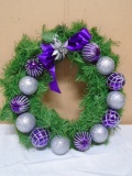Beautiful Purple & Silver Wreath