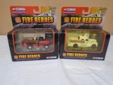 2 Corgi Die Cast Fire Heroes Trucks