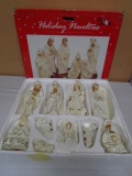 10pc Porcelain Nativity Set
