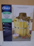 Oster Ice Cream Shop 4qt Wooden Bucket Electric Ice Cream Maker