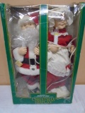The Original Motion-Ettes Animated & Illuminated Mr & Mrs Claus Display Figures
