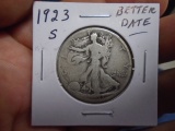 1923 S Mint Silver Walking Liberty Half Dollar